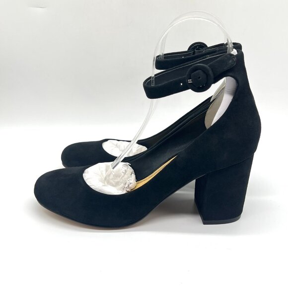 Splendid Womens 7.5M Rosie Black Suede‎ Leather Heels Pumps Shoes - Picture 6 of 13